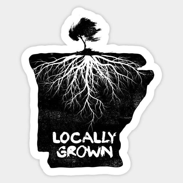 Arkansas - Locally Grown Sticker by rt-shirts